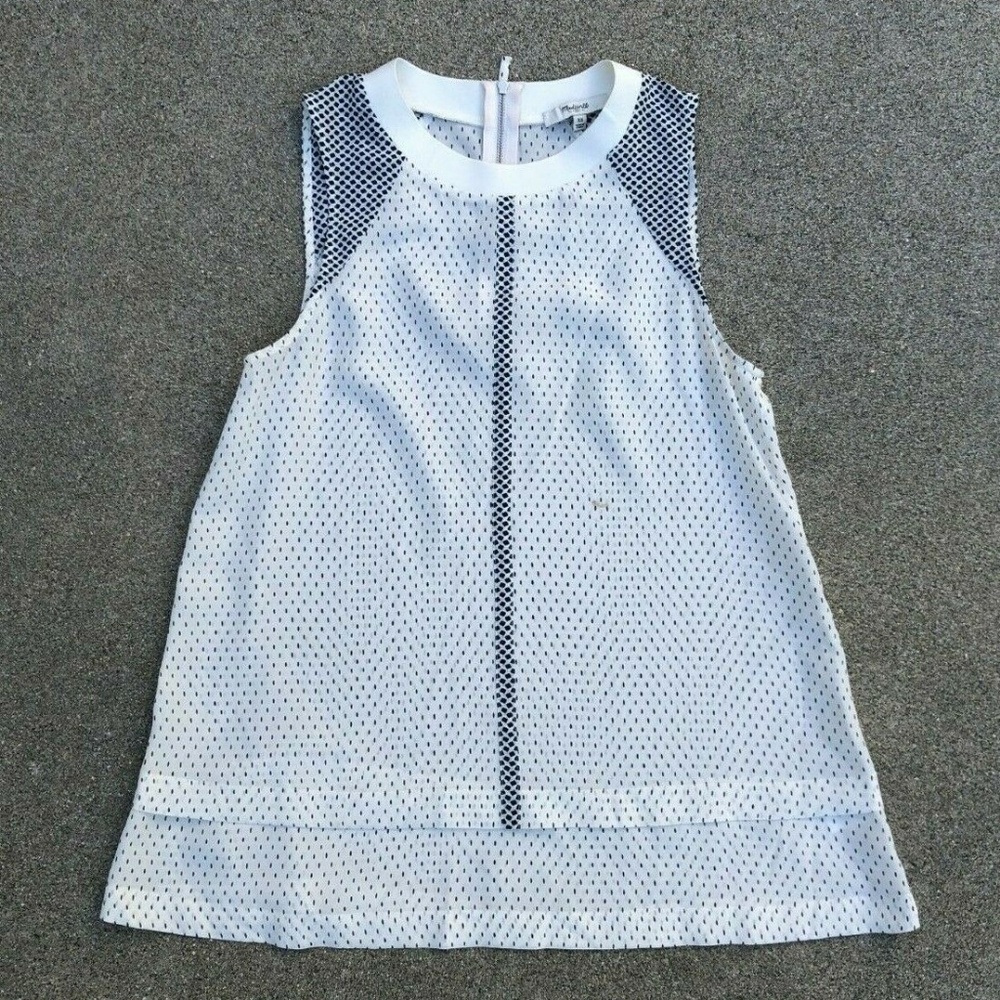 MADEWELL Back Zip Sleeveless Tank Top Shirt XS
